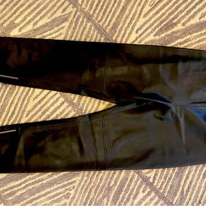Allsaints faux leather pants with a ankle zipper, great condition, size 6 USA